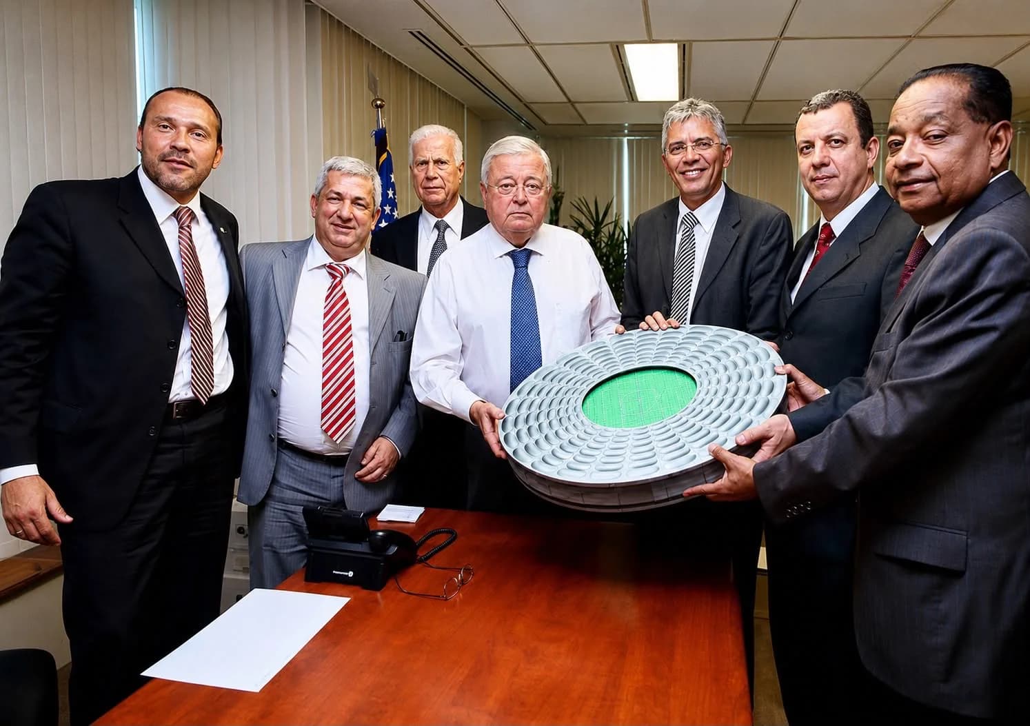 Apresentação da maquete da nova Arena Fonte Nova em agenda institucional