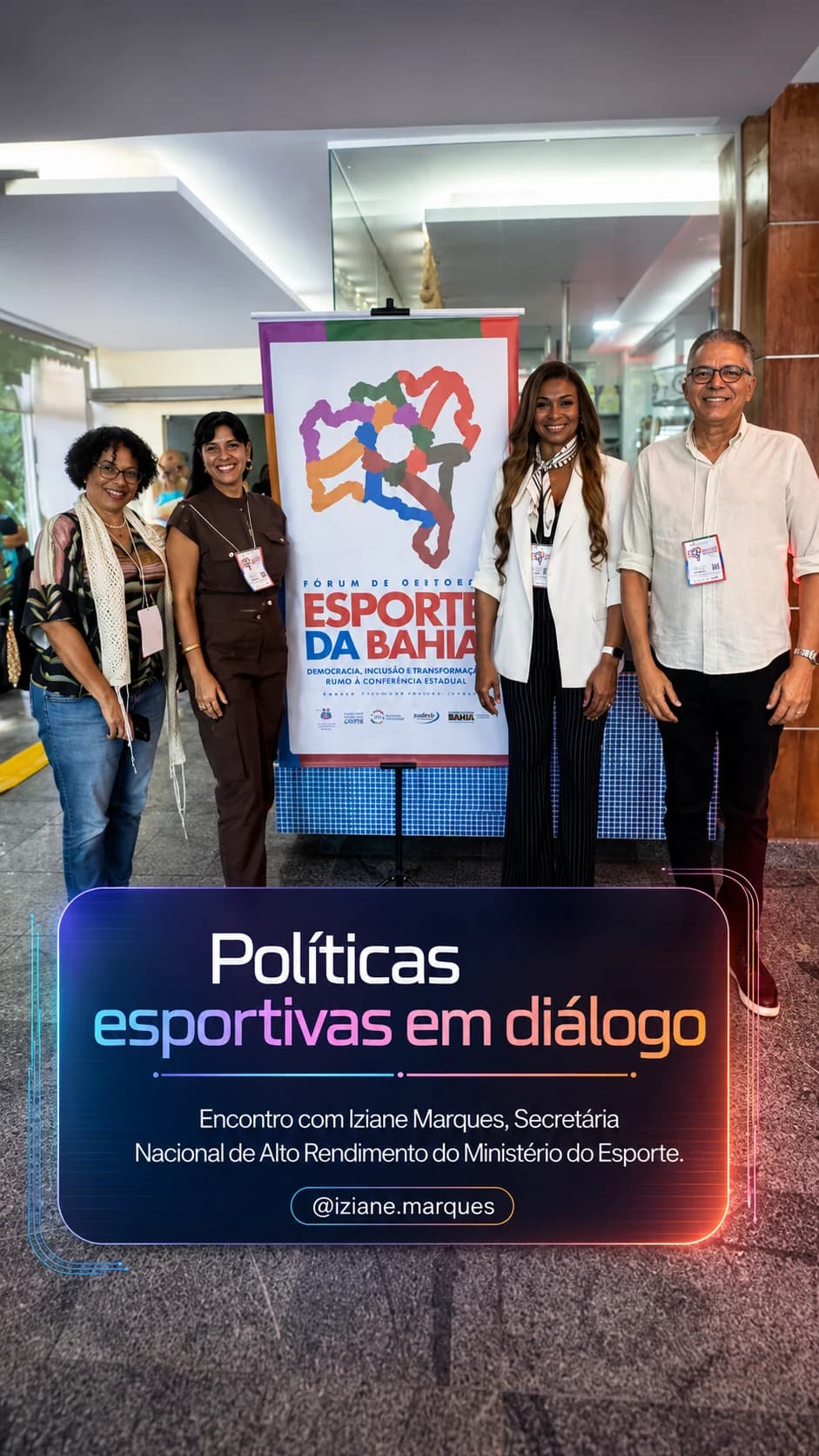 Representantes reunidos no Fórum de Esportes da Bahia durante agenda de diálogo sobre políticas esportivas